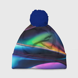 Шапка c помпоном Голографический материал