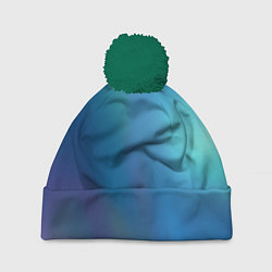 Шапка с помпоном Легкая голография, цвет: 3D-зеленый