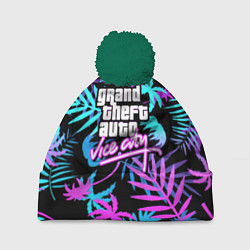 Шапка с помпоном GTA vice city steel, цвет: 3D-зеленый