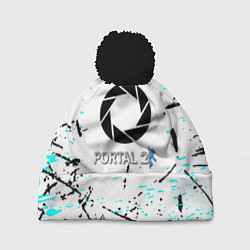 Шапка с помпоном Portal краски, цвет: 3D-черный