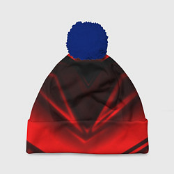 Шапка с помпоном Geometry stripes line, цвет: 3D-тёмно-синий