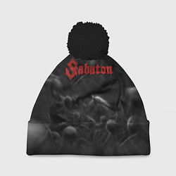 Шапка с помпоном Sabaton rock steel band, цвет: 3D-черный
