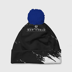 Шапка c помпоном New world штрихи красок