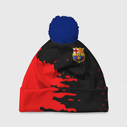 Шапка с помпоном Barcelona краски спорт, цвет: 3D-тёмно-синий