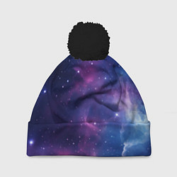 Шапка c помпоном Цвета космоса