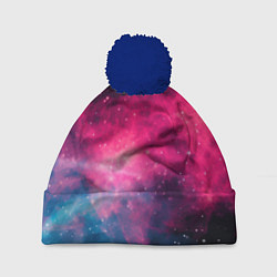 Шапка c помпоном Абстрактный космос фантастика