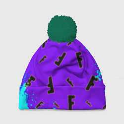 Шапка с помпоном Fortnite neon steel colors epic, цвет: 3D-зеленый