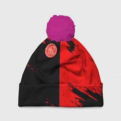 Шапка c помпоном Ajax sport color red
