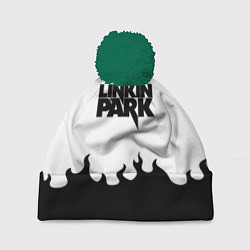 Шапка с помпоном Linkin park rock fire, цвет: 3D-зеленый
