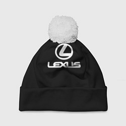 Шапка с помпоном Lexus white logo, цвет: 3D-белый