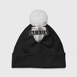Шапка с помпоном Aurus logo, цвет: 3D-белый
