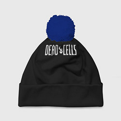 Шапка с помпоном Dead Cells logo white, цвет: 3D-тёмно-синий