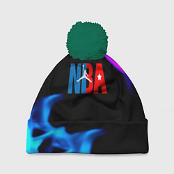 Шапка с помпоном NBA neon flame, цвет: 3D-зеленый