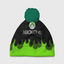 Шапка c помпоном Xbox green fire