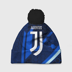 Шапка с помпоном Juventus sport geometry steel, цвет: 3D-черный