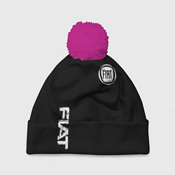 Шапка c помпоном FIAT logo white auto