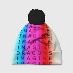 Шапка с помпоном Imagine Dragons neon rock, цвет: 3D-черный