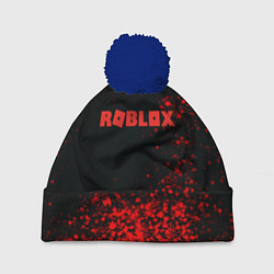 Шапка с помпоном Roblox красные краски, цвет: 3D-тёмно-синий