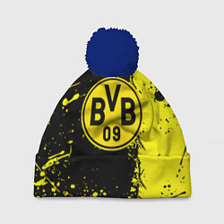 Шапка с помпоном Borussia fc краски, цвет: 3D-тёмно-синий