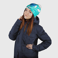 Шапка с помпоном Elder Scrolls logo, цвет: 3D-белый — фото 2