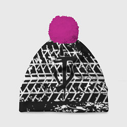 Шапка c помпоном Doom знак шины