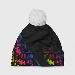 Шапка с помпоном Marshmello neon dj, цвет: 3D-белый