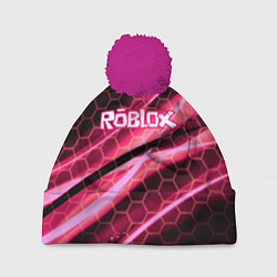 Шапка с помпоном Roblox броня розовый, цвет: 3D-малиновый