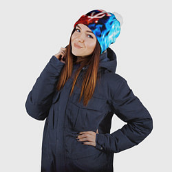 Шапка с помпоном Doom битва огней, цвет: 3D-белый — фото 2