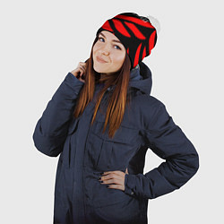 Шапка с помпоном Dark souls game wings, цвет: 3D-белый — фото 2