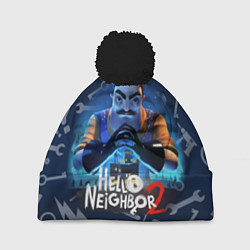 Шапка с помпоном Привет сосед из игры Hello Neighbor, цвет: 3D-черный