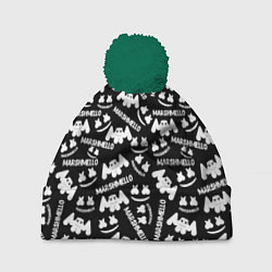 Шапка с помпоном Marshmello pattern music, цвет: 3D-зеленый