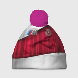 Шапка c помпоном Mercedes amg