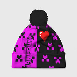 Шапка c помпоном Minecraft love game