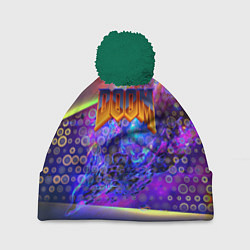 Шапка с помпоном Doom abstraction mars, цвет: 3D-зеленый