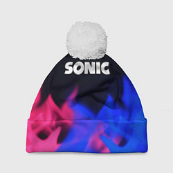 Шапка c помпоном Sonic neon flame