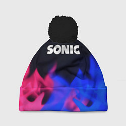 Шапка c помпоном Sonic neon flame