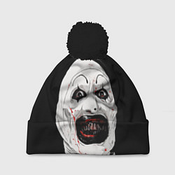 Шапка c помпоном Ужасающий клоун Арт