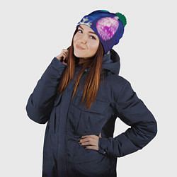 Шапка с помпоном Новогодний узор, цвет: 3D-зеленый — фото 2