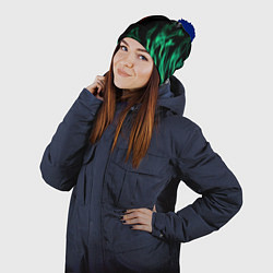 Шапка с помпоном Prima world flame, цвет: 3D-тёмно-синий — фото 2