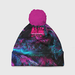 Шапка c помпоном Tekken neon colors