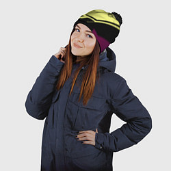 Шапка с помпоном Linkin park geometry steel, цвет: 3D-черный — фото 2