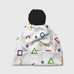 Шапка c помпоном Геометрический хаос