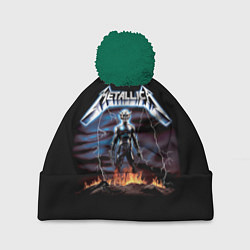 Шапка c помпоном Metallica - neon fantasy