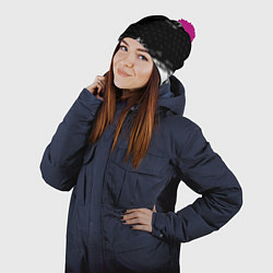 Шапка с помпоном Король и шут краски броня, цвет: 3D-малиновый — фото 2