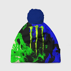 Шапка c помпоном Monster energy кислотный огонь