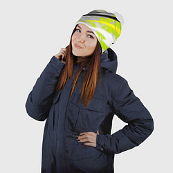 Шапка с помпоном Color white light green, цвет: 3D-белый — фото 2