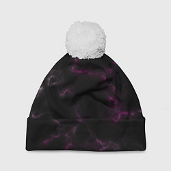 Шапка c помпоном Black pink