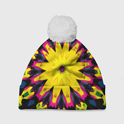 Шапка c помпоном Звездный калейдоскоп
