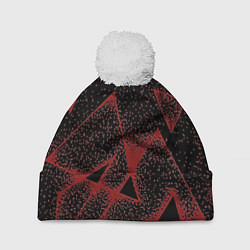 Шапка c помпоном Triangles with dots