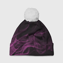 Шапка с помпоном Color smoke pink, цвет: 3D-белый